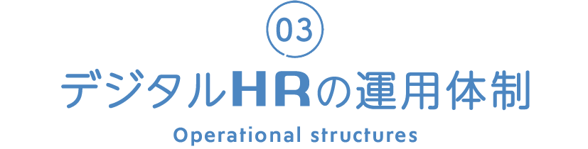 03 デジタルHRの運用体制 Operational structures