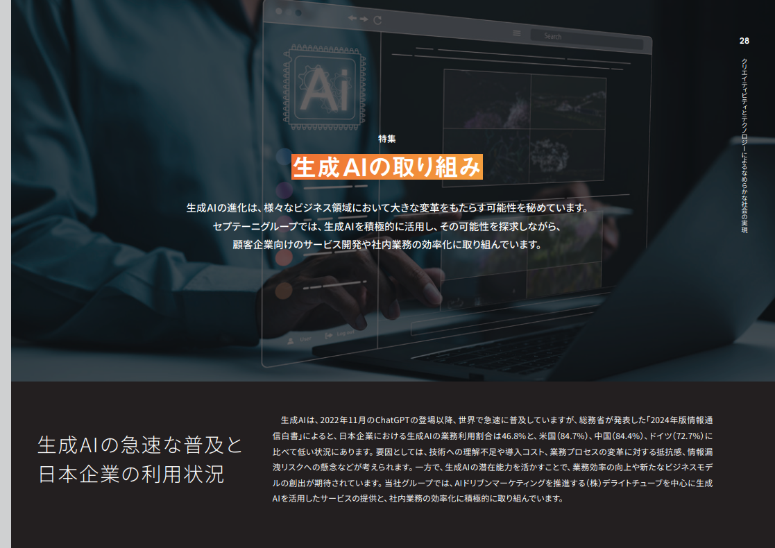 【統合報告書2024】特集　生成AIの取り組み